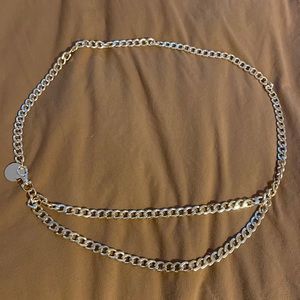 Nine West gold colored chain belt